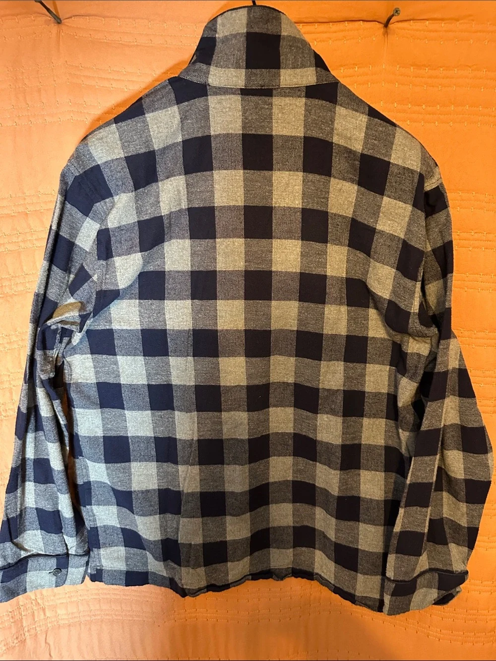 J. Crew Navy and Gray Buffalo Check Button-Down Shirt